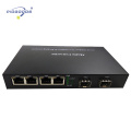 Slots 2SFP + 4 gigabit ethernet ports Produtos Conversor de Mídia de Fibra Óptica